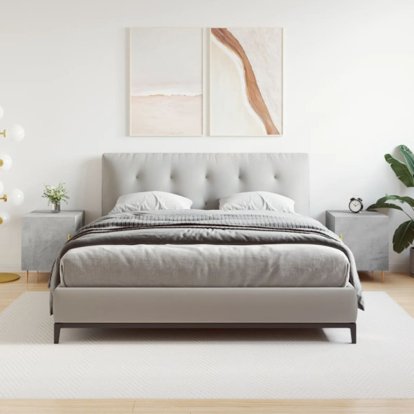 Mesitas noche 2 uds madera ingeniería gris hormigón 40x40x50 cm D