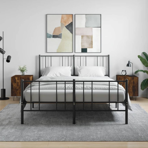 Mesitas noche 2 uds madera ingeniería roble ahumado 40x40x50 cm D