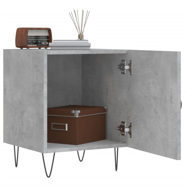 Mesa cabeceira 2pcs 40x40x50 cm derivados madeira cinza cimento M 3