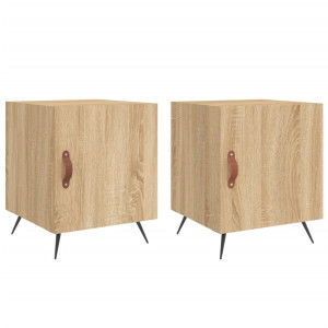 Mesa cabeceira 2pcs 40x40x50cm deriv. madeira carvalho sonoma H