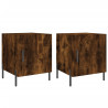 Mesa cabeceira 2pcs 40x40x50cm derivado madeira carvalho fumado 2