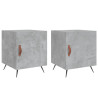 Mesa cabeceira 2pcs 40x40x50 cm derivados madeira cinza cimento 2