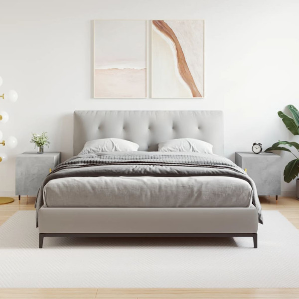 Mesitas noche 2 uds madera ingeniería gris hormigón 40x40x50 cm D