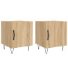 Mesitas noche 2 uds madera ingeniería roble Sonoma 40x40x50 cm 2