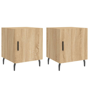 Mesa cabeceira 2pcs 40x40x50cm deriv. madeira carvalho sonoma H