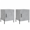 Mesa cabeceira 2pcs 40x40x50 cm derivados madeira cinza cimento 2
