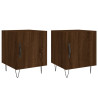 Mesa cabeceira 2pcs 40x40x50cm deriv. madeira carvalho castanho 2