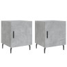 Mesa cabeceira 2pcs 40x40x50 cm derivados madeira cinza cimento 2