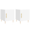 Mesa de cabeceira 2 pcs 40x40x50 cm derivados de madeira branco 2