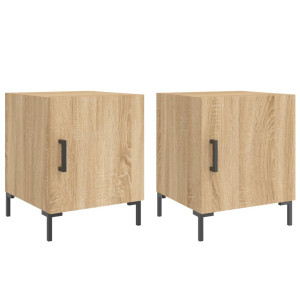 Mesa cabeceira 2pcs 40x40x50cm deriv. madeira carvalho sonoma H