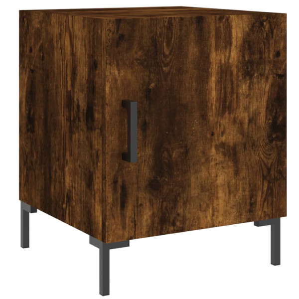 Mesa cabeceira 2pcs 40x40x50cm derivado madeira carvalho fumado M 3