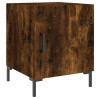 Mesa cabeceira 2pcs 40x40x50cm derivado madeira carvalho fumado 3
