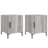 Mesa cabeceira 2pcs 40x40x50 cm madeira processada cinza sonoma 2