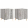 Mesa cabeceira 2pcs 40x40x50 cm madeira processada cinza sonoma 2