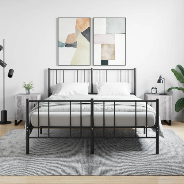 Mesitas noche 2 uds madera ingeniería gris Sonoma 40x40x50 cm D