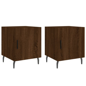 Mesa cabeceira 2pcs 40x40x50cm deriv. madeira carvalho castanho H