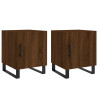 Mesa cabeceira 2pcs 40x40x50cm deriv. madeira carvalho castanho 2