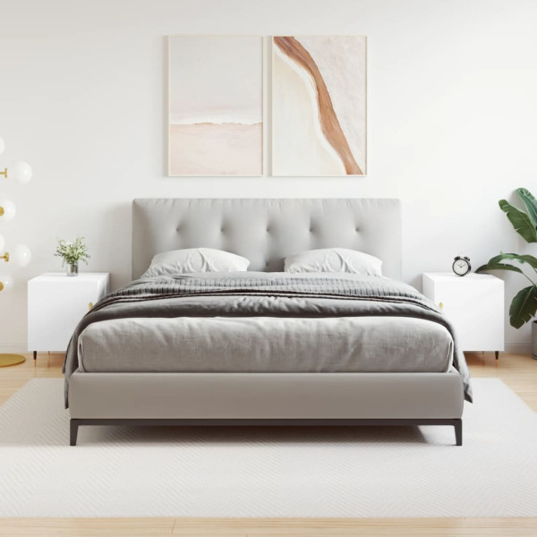 Mesitas de noche 2 uds madera de ingeniería blanco 40x40x50 cm D