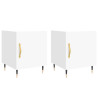 Mesa de cabeceira 2 pcs 40x40x50 cm derivados de madeira branco 2