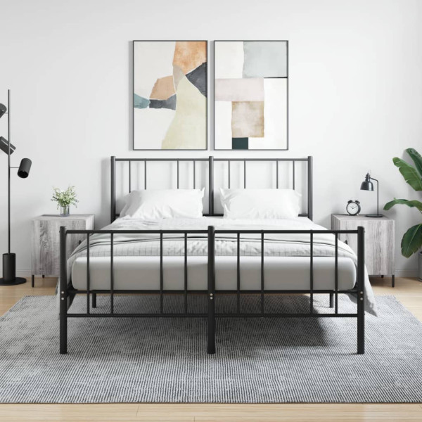 Mesitas noche 2 uds madera ingeniería gris Sonoma 40x40x50 cm D