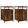 Mesas cabeceira 2pcs 40x42x60cm deriv. madeira carvalho fumado 2