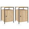Mesitas noche 2 uds madera contrachapada color roble 40x42x60cm 2