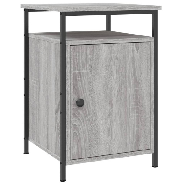 Mesitas de noche 2 uds madera contrachapada gris 40x42x60 cm M 3