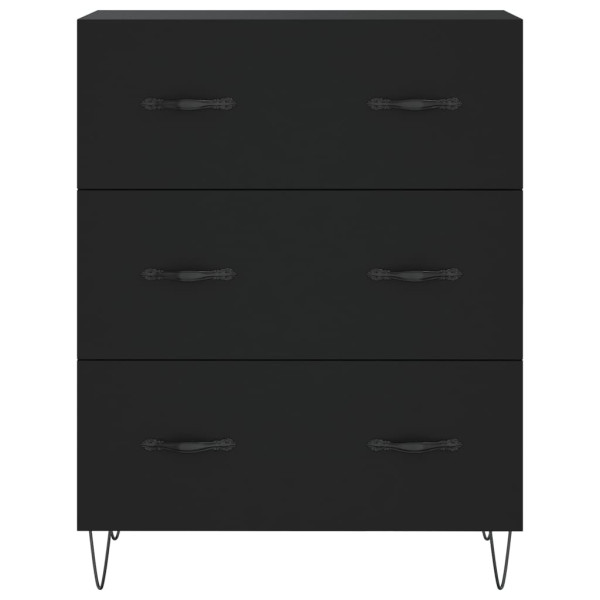 Aparador de madera de ingeniería negro 69.5x34x90 cm M 5