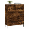 Aparador de madera de ingeniería roble ahumado 69.5x34x90 cm 3