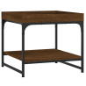 Mesa de centro madera ingeniería roble marrón 49.5x49.5x45 cm 2