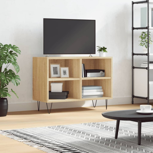 Mueble de TV madera de ingeniería roble Sonoma 69.5x30x50 cm D