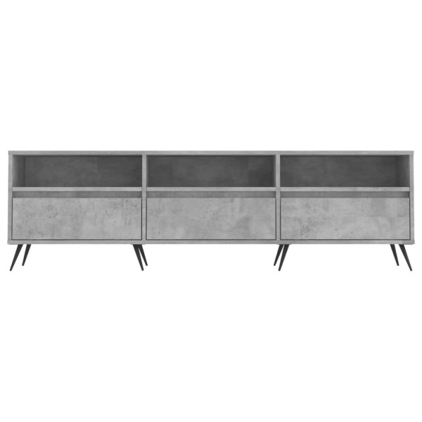 Mueble de TV madera contrachapada gris hormigón 150x30x44.5 cm M 5
