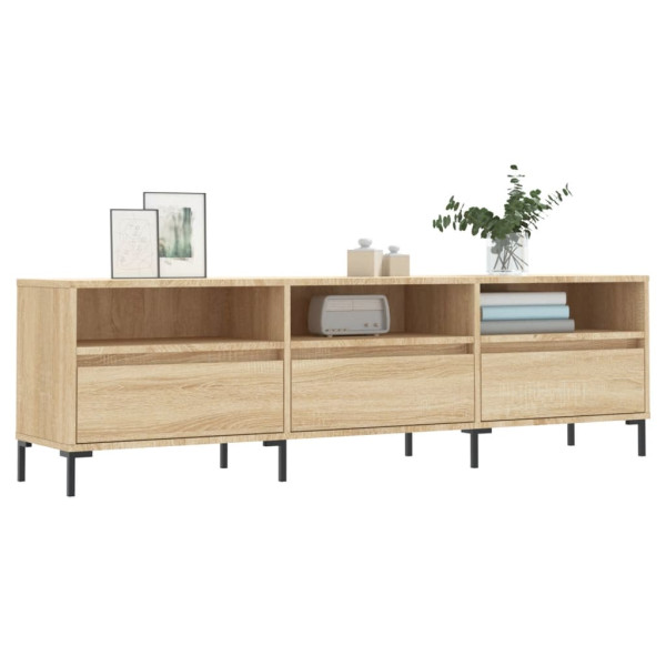 Mueble de TV madera contrachapada roble Sonoma 150x30x44.5 cm M 3
