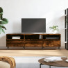 Mueble de TV madera contrachapada roble ahumado 150x30x44.5 cm 1