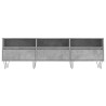 Mueble de TV madera contrachapada gris hormigón 150x30x44.5 cm 5