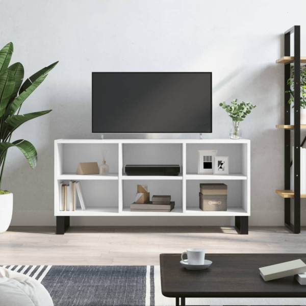 Mueble de TV madera de ingeniería blanco 103.5x30x50 cm D
