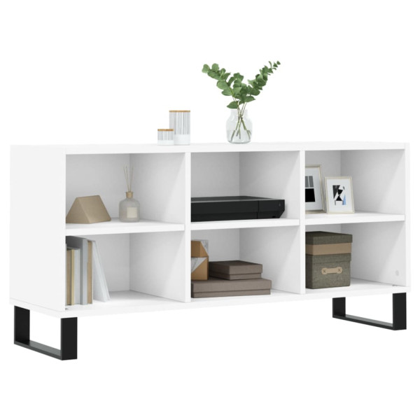Mueble de TV madera de ingeniería blanco 103.5x30x50 cm M 3