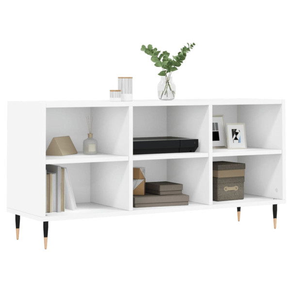Mueble de TV madera de ingeniería blanco 103.5x30x50 cm M 3