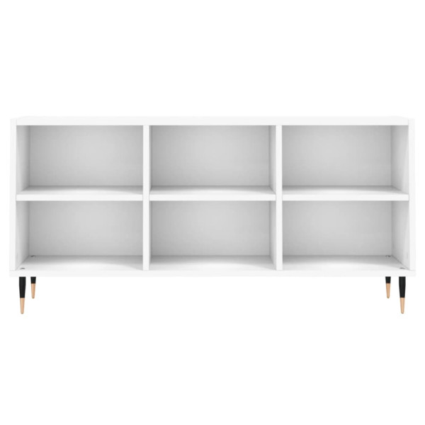 Mueble de TV madera de ingeniería blanco 103.5x30x50 cm M 4