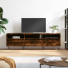 Mueble de TV madera contrachapada roble ahumado 150x30x44.5 cm 1