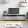 Mueble de TV madera contrachapada gris hormigón 150x30x44.5 cm 1