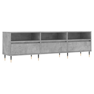 Mueble de TV madera contrachapada gris hormigón 150x30x44.5 cm H