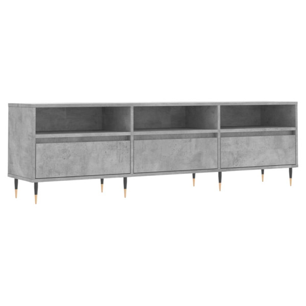 Mueble de TV madera contrachapada gris hormigón 150x30x44.5 cm M 2