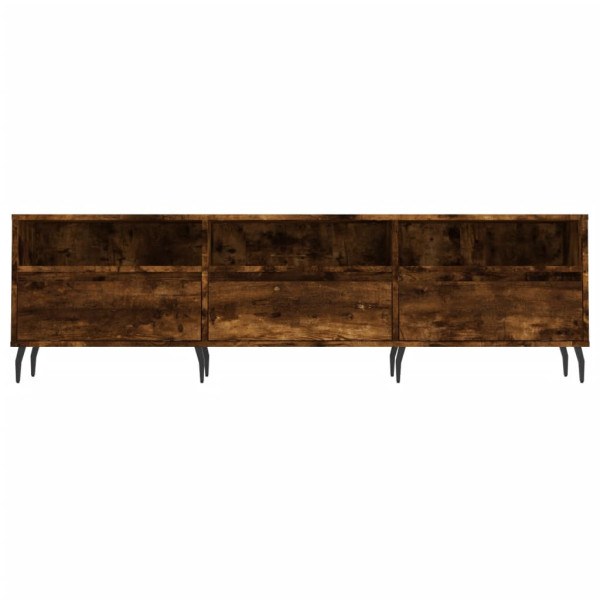 Mueble de TV madera contrachapada roble ahumado 150x30x44.5 cm M 5
