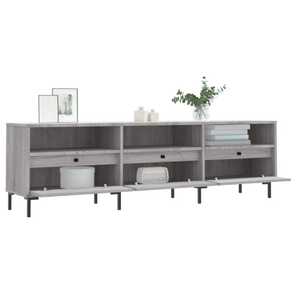 Mueble para TV madera contrachapada gris Sonoma 150x30x44.5 cm M 4