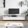 Mueble de TV madera contrachapada blanco 150x30x44.5 cm 4