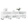 Mueble de TV madera contrachapada blanco 150x30x44.5 cm 2