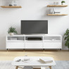 Mueble de TV madera contrachapada blanco 150x30x44.5 cm 1