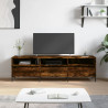 Mueble de TV madera contrachapada roble ahumado 150x30x44.5 cm 1