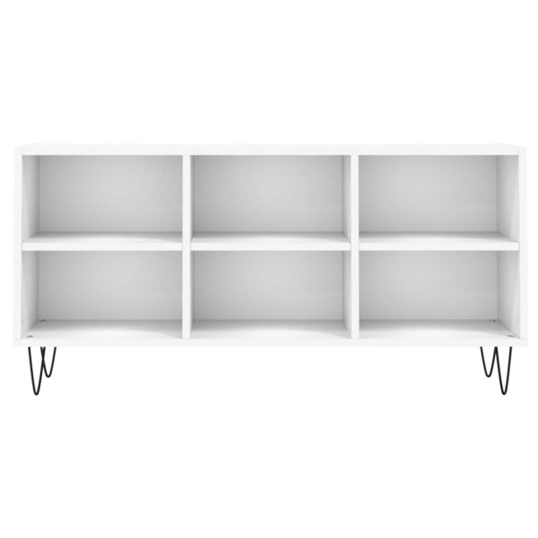 Mueble de TV madera de ingeniería blanco 103.5x30x50 cm M 4